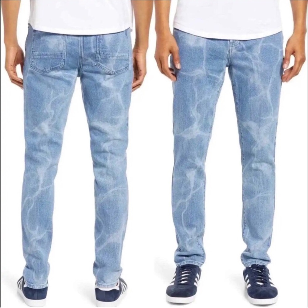 PacSun Stacked Skinny Jeans Men’s Size 32 x 30 Lightning Strike Bleached